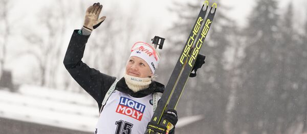 Финская биатлонистка Кайса Мякяряйнен  - Sputnik Беларусь