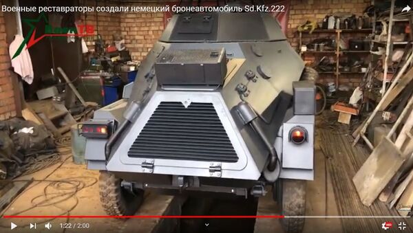 Реставраторы Линии Сталина построили с нуля немецкий броневик - видео - Sputnik Беларусь