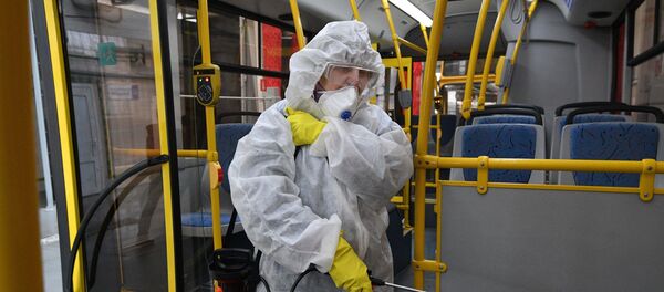 Дезинфекция автобусов  - Sputnik Беларусь