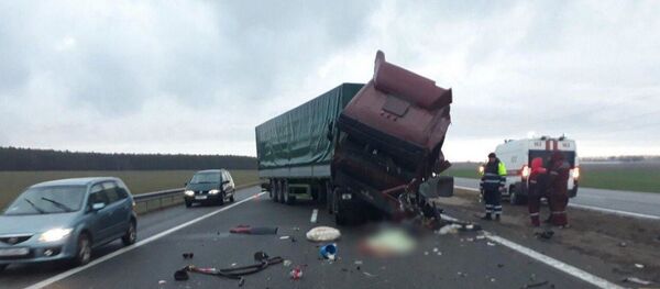 Фуры столкнулись в Брестской области - Sputnik Беларусь