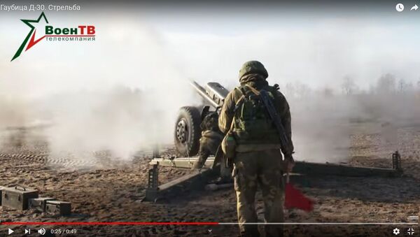 Батальоны просили огня: как стреляет 122-мм гаубица - видео - Sputnik Беларусь