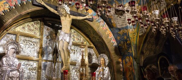 Кувуклия в храме Гроба Господня в Иерусалиме - Sputnik Беларусь