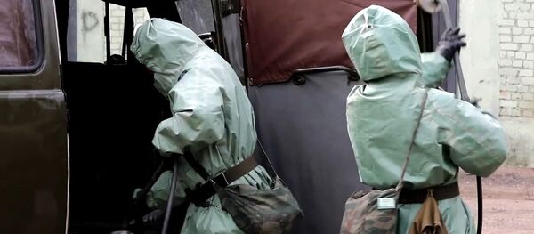 Проверка готовности войск РХБЗ к возникновению угрозы заражения вирусными инфекциями - Sputnik Беларусь