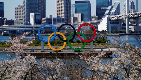 Гигантские олимпийские кольца в Токио - Sputnik Беларусь