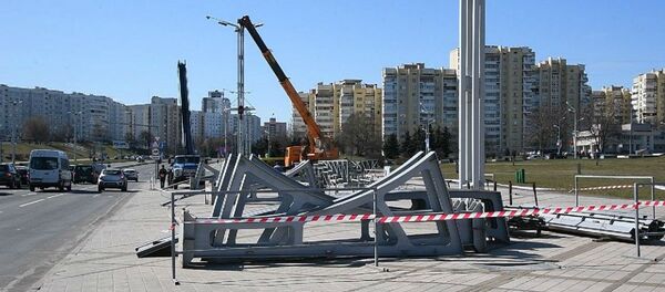 В Минске начали монтировать трибуны к параду Победы - Sputnik Беларусь