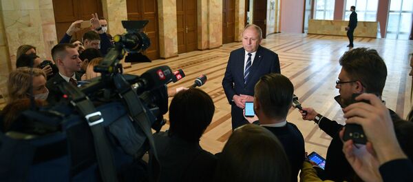 Премьер-министр Беларуси Сергей Румас отвечает на вопросы журналистов - Sputnik Беларусь