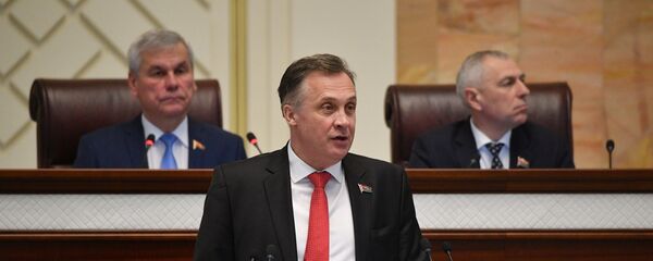 Глава комиссии по международным делам нижней палаты белорусского парламента Андрей Савиных - Sputnik Беларусь