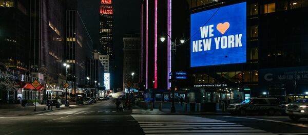 Улица Таймс-сквер в Нью-Йорке совершенно пуста - жизнь на ней всегда кипела круглые сутки - Sputnik Беларусь