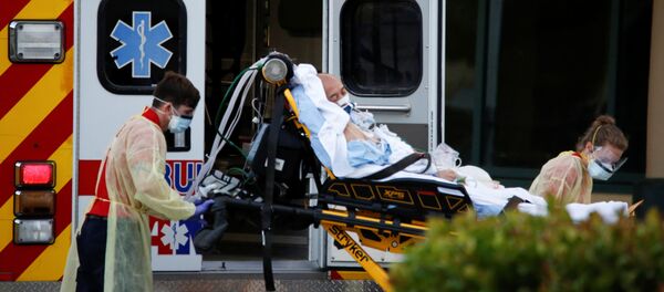 Шпіталізацыя хворага на каронавірус у ЗША Шпіталізацыя хворага на каронавірус у ЗША - Sputnik Беларусь