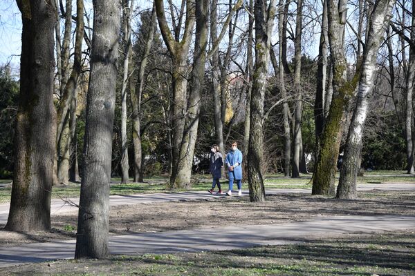 Жители Минска гуляют в парке - Sputnik Беларусь