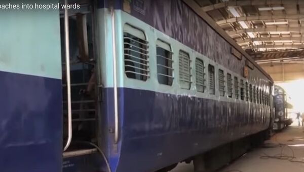 Видеофакт: в Индии под госпитали начали переоборудовать вагоны - Sputnik Беларусь