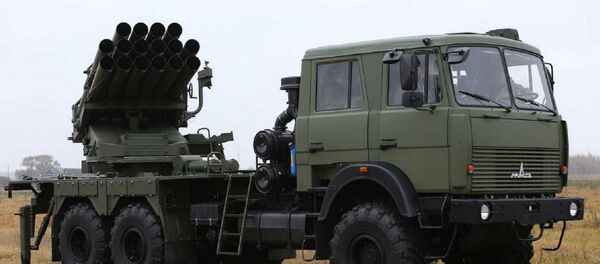 Рэактыўная сістэма залпавага агню Ураган Рэактыўная сістэма залпавага агню Ураган - Sputnik Беларусь