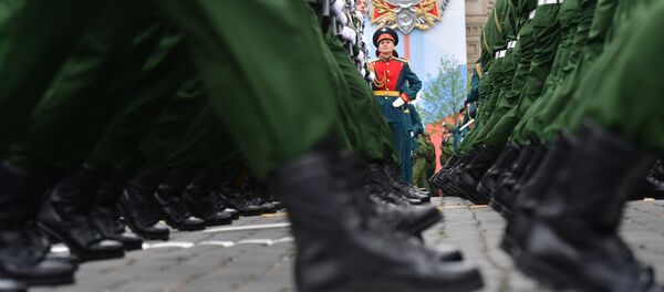 Вайскоўцы парадных разлікаў на ваенным парадзе ў Маскве Вайскоўцы парадных разлікаў на ваенным парадзе ў Маскве - Sputnik Беларусь