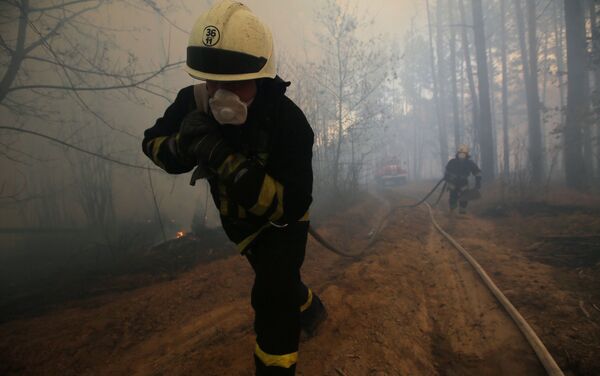 Почти неделю не прекращаются лесные пожары в зоне Чернобыльской АЭС - Sputnik Беларусь