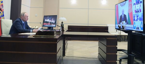 Президент РФ В. Путин принял участие во встрече глав ЕАЭС в формате видеоконференции - Sputnik Беларусь