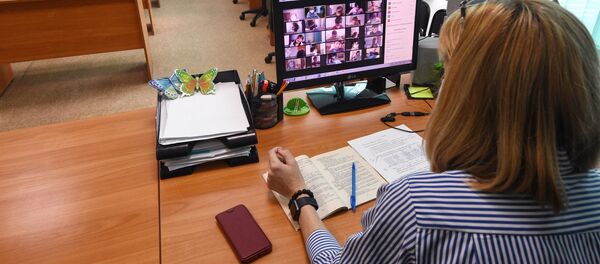 Преподаватель проводит дистанционный урок - Sputnik Беларусь