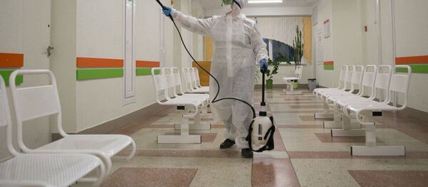 Обработка поликлиник дезинфицирующими средствами - Sputnik Беларусь