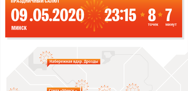 Салют на День Победы в Минске – 2020 | Инфографика sputnik.by - Sputnik Беларусь