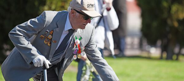 Ветеран Великой Отечественной войны в Гомеле в День Победы - Sputnik Беларусь