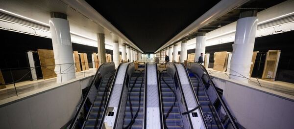 На станции метро Вокзальная - Sputnik Беларусь