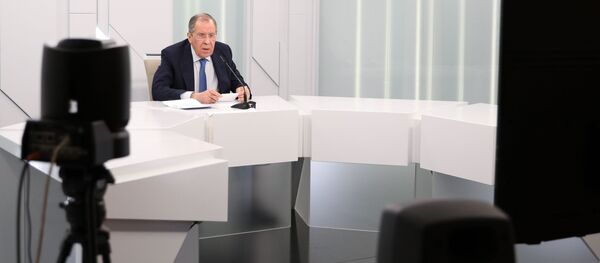 Міністр замежных спраў РФ Сяргей Лаўроў на прэс-канферэнцыі ў рэжыме анлайн Міністр замежных спраў РФ Сяргей Лаўроў на прэс-канферэнцыі ў рэжыме анлайн - Sputnik Беларусь