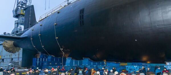 Спуск на воду атомной подлодки проекта Ясень-М в Северодвинске - Sputnik Беларусь