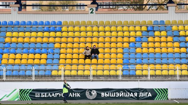 Болельщики на стадионе в Борисове во время матча чемпионата Беларуси - Sputnik Беларусь
