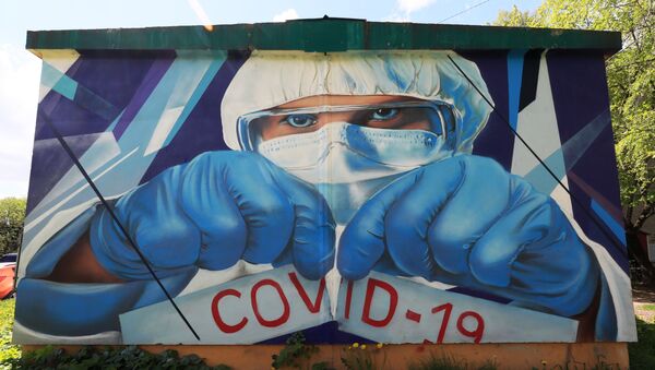 Граффити в поддержку врачей в борьбе с COVID-19 - Sputnik Беларусь