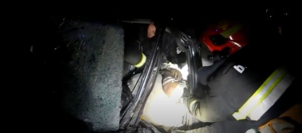 Работниками МЧС спасен водитель легкового автомобиля после ДТП в Гомельском районе - Sputnik Беларусь