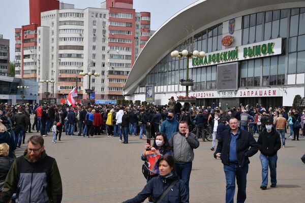 Выборы-2020: в центре Минска прошел первый массовый пикет - Sputnik Беларусь