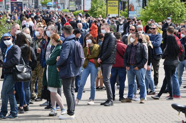 Выборы-2020: в центре Минска прошел первый массовый пикет - Sputnik Беларусь