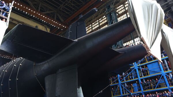 Спуск на воду атомной подводной лодки Белгород в Архангельской области  - Sputnik Беларусь