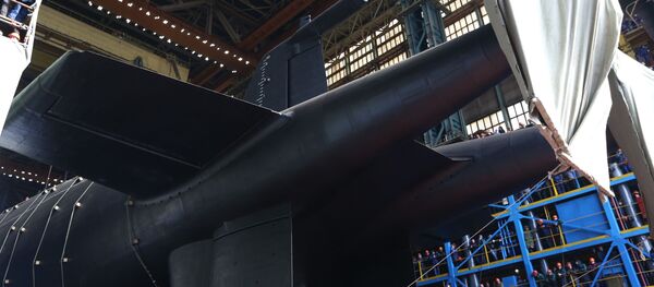 Спуск на воду атомной подводной лодки Белгород в Архангельской области  - Sputnik Беларусь