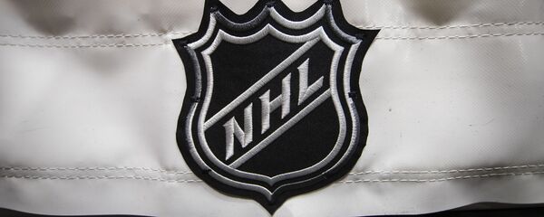 Логотип НХЛ на сетке ворот - Sputnik Беларусь