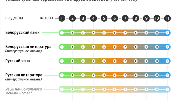 Учебные предметы в средних школах Беларуси: 2020/2021 учебный год | Инфографика sputnik.by - Sputnik Беларусь