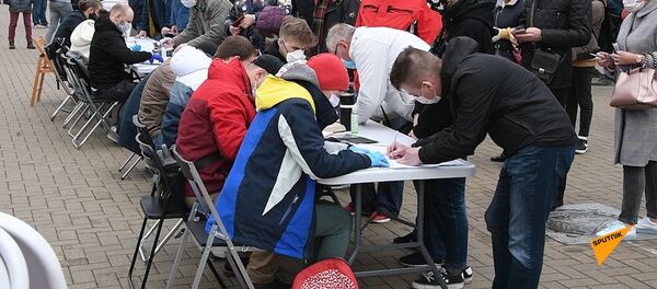 Пикеты в поддержку альтернативных кандидатов по всей стране - видео - Sputnik Беларусь