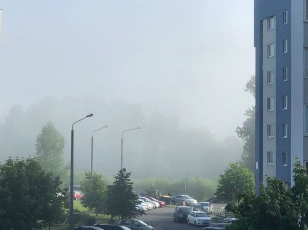 Фотофакт: сильный туман накрыл ряд районов Минска - Sputnik Беларусь