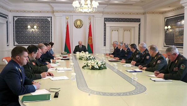 Совещание с участием президента Александра Лукашенко по вопросам деятельности госорганов системы обеспечения национальной безопасности - Sputnik Беларусь