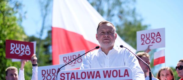 Президент Польши Анджей Дуда принимает участие в предвыборном митинге в Сталевой-Воле - Sputnik Беларусь