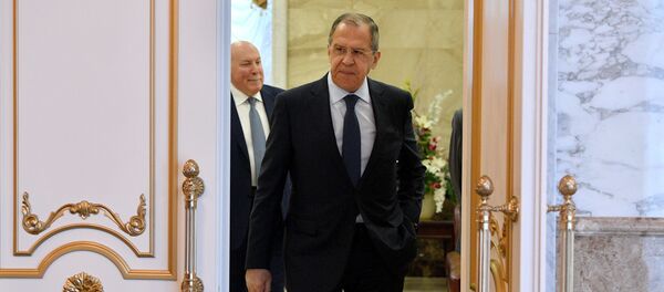 Кіраўнік МЗС РФ Сяргей Лаўроў у Мінску Кіраўнік МЗС РФ Сяргей Лаўроў у Мінску - Sputnik Беларусь