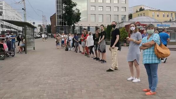 Цепь солидарности: акции прошли в Минске и регионах - Sputnik Беларусь