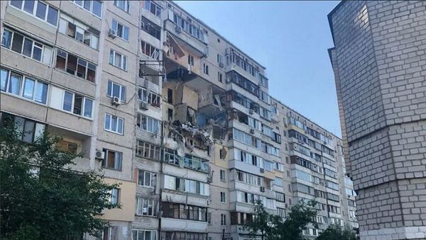 На месте взрыва бытового газа в жилом доме в Киеве - Sputnik Беларусь