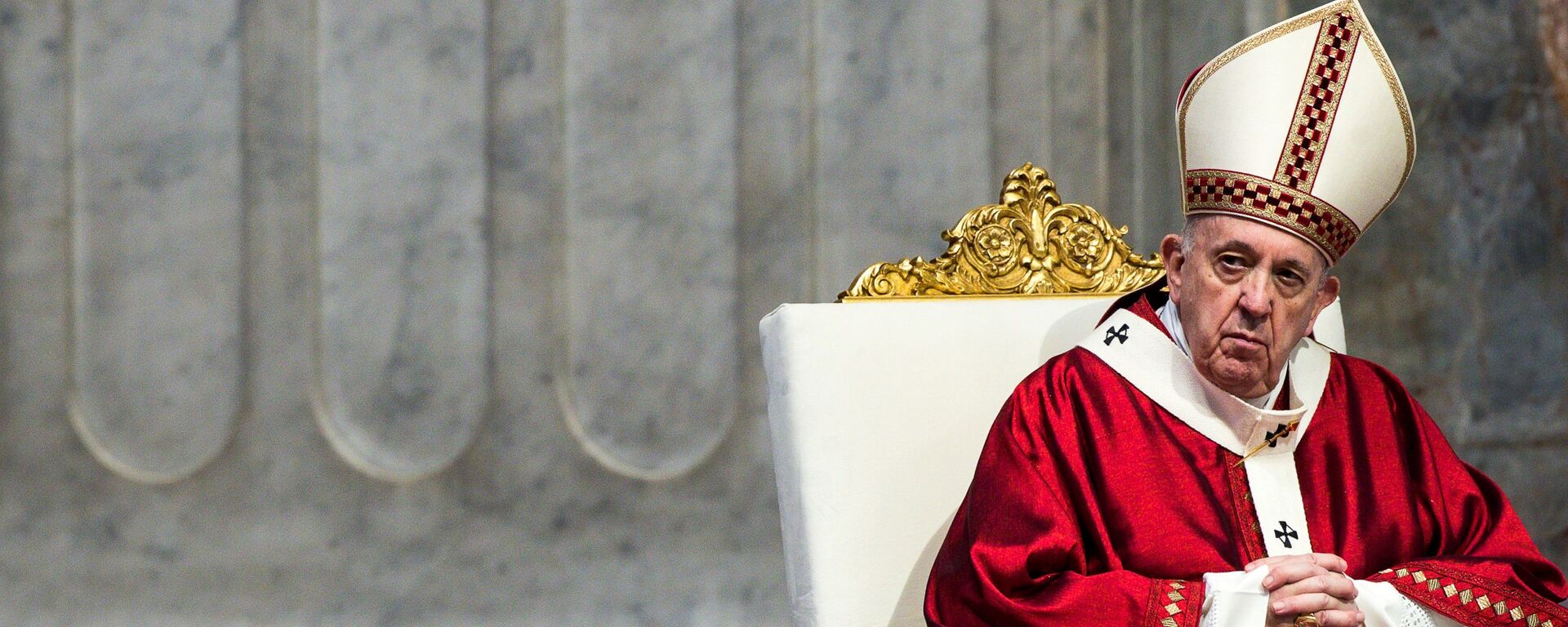 Папа Римский Франциск во время мессы в базилике Святого Петра в Ватикане - Sputnik Беларусь, 1920, 28.11.2021